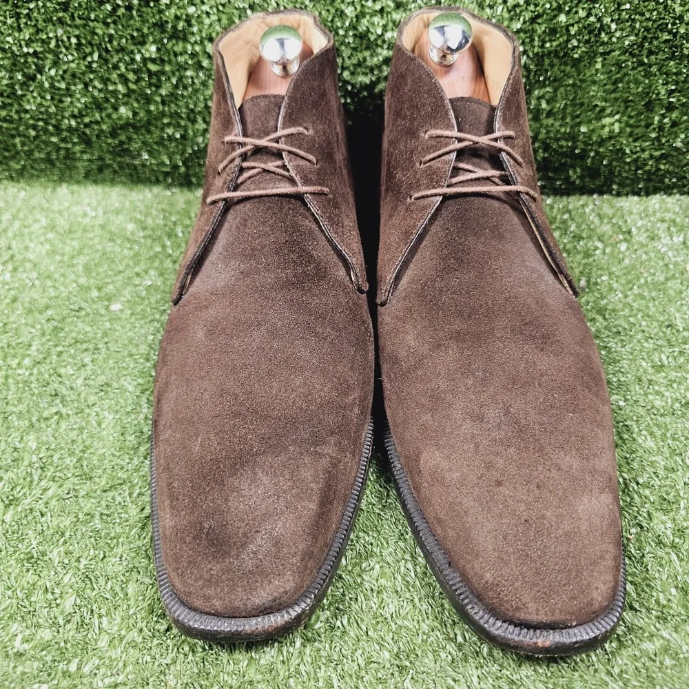 Peluso Napoli Brown Suede Chukka Ankle Dress Boots Mens Size US 11